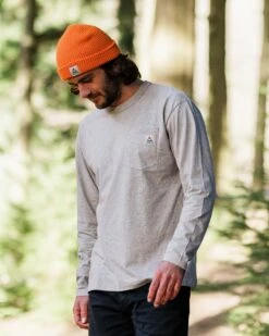 Heritage Recycled Relaxed Fit LS T-Shirt - Grey Marl -Passenger Clothing Store 0QOOMCf1eocA5aY0ofOMAtDc6LnzY5N69eSP2eNuvAY