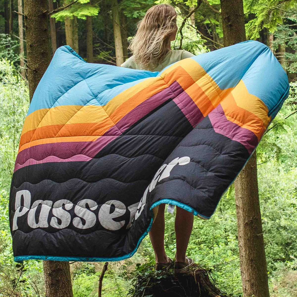 Nomadic Recycled Sherpa Blanket - Sky Blue Mountain 11 Nomadic Recycled Sherpa Blanket - Sky Blue Mountain - Image 9