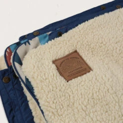 Nomadic Recycled Sherpa Blanket - Multi Geo Stripe Coral -Passenger Clothing Store 15 383a0f18 d8e9 473d 9c9f bde2959fc3bd