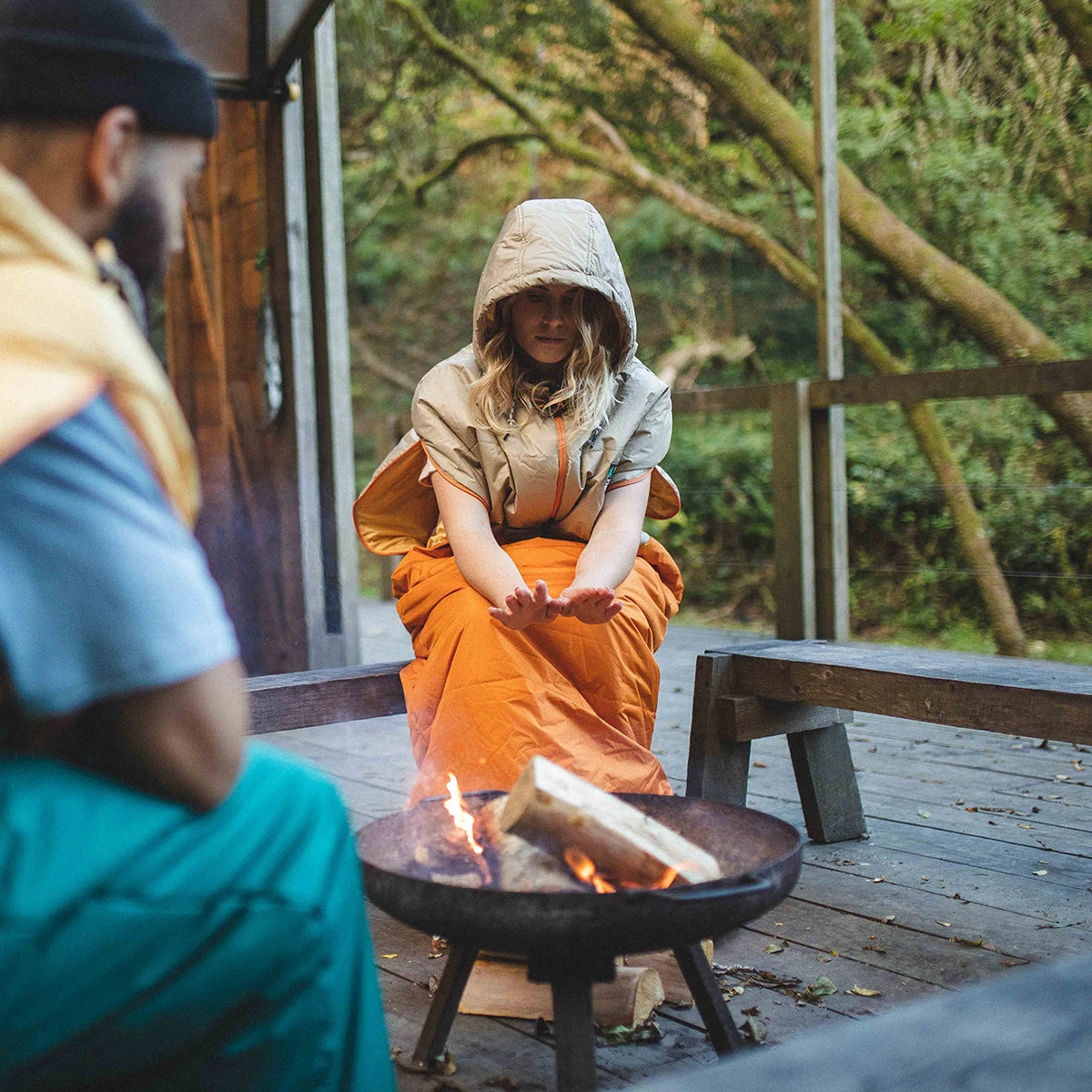 Good Times Recycled Sleep Sack - Chinchilla Brown/ Sunrise Orange 4 Good Times Recycled Sleep Sack - Chinchilla Brown/ Sunrise Orange - Image 2