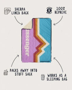 Nomadic Recycled Sherpa Blanket - Purple Mountain -Passenger Clothing Store 26 e1638a06 b4aa 4b47 9b4f 106bd0ddf694