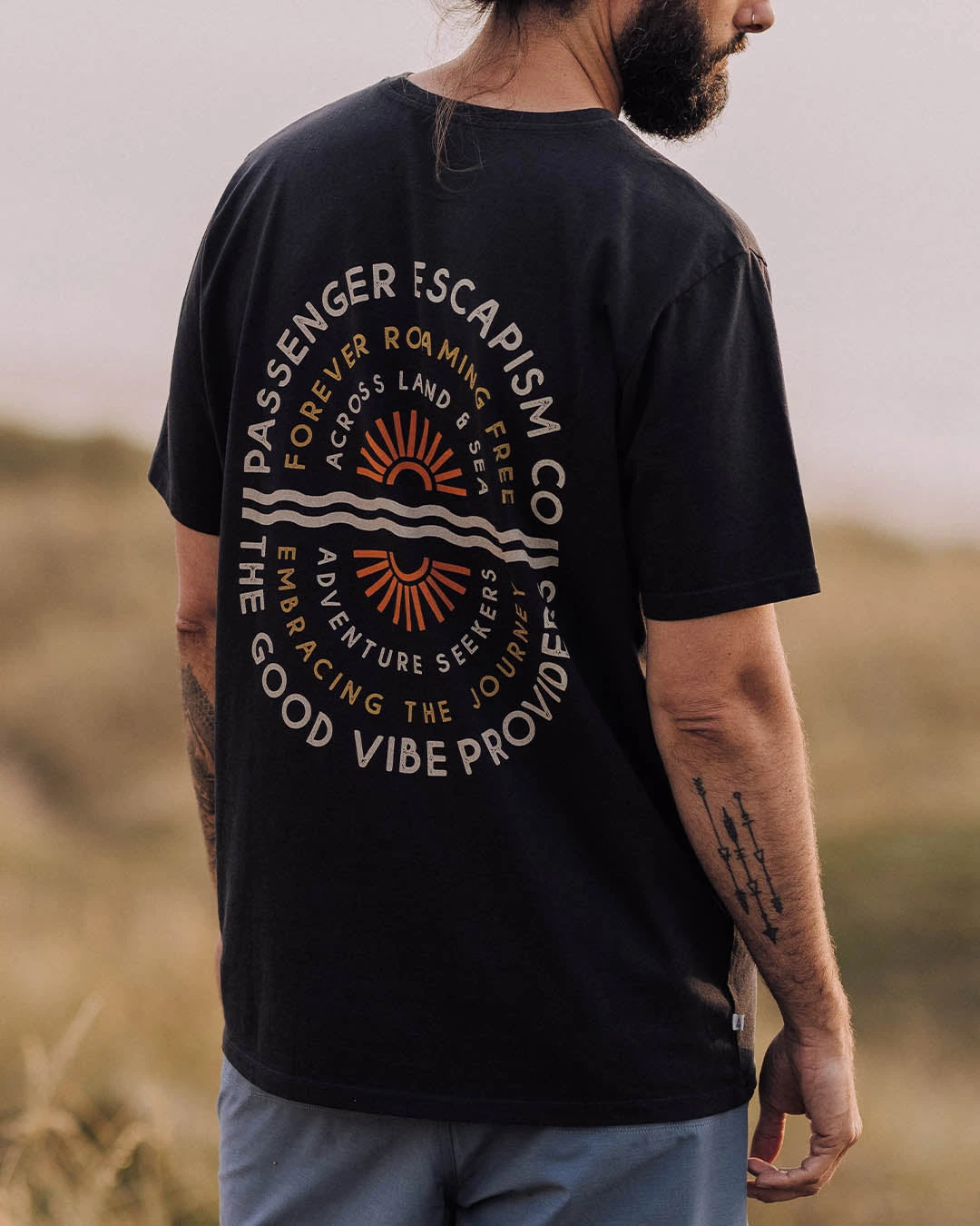 Good Vibes Recycled Cotton T-Shirt - Black 6 Good Vibes Recycled Cotton T-Shirt - Black - Image 4