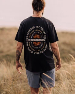 Good Vibes Recycled Cotton T-Shirt - Black 9 Good Vibes Recycled Cotton T-Shirt - Black -Passenger Clothing Store 2 0002 TY108 110