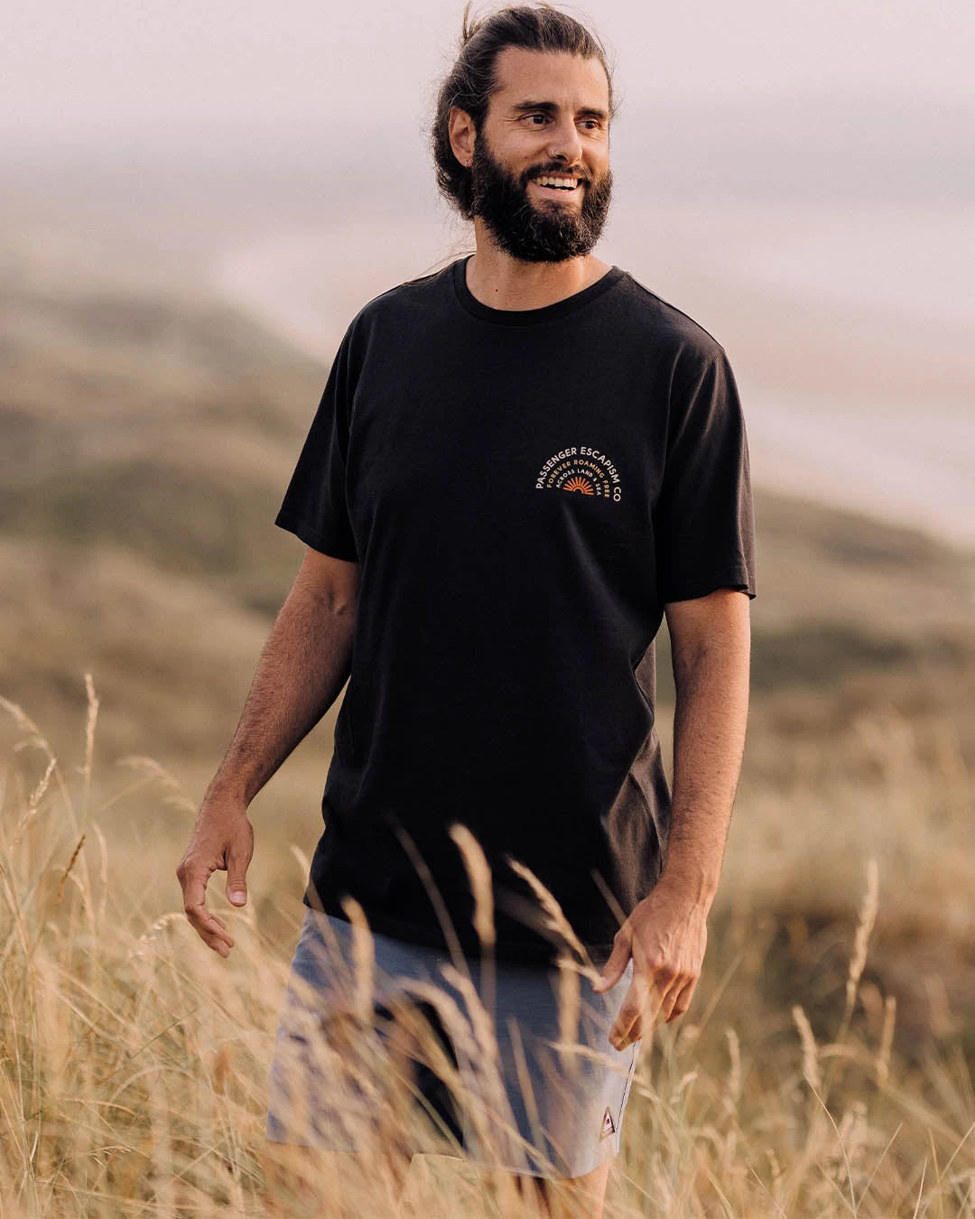 Good Vibes Recycled Cotton T-Shirt - Black 4 Good Vibes Recycled Cotton T-Shirt - Black - Image 2