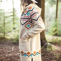 Palumbo Hooded Cardigan - Off White -Passenger Clothing Store 2 0003 TY56 198