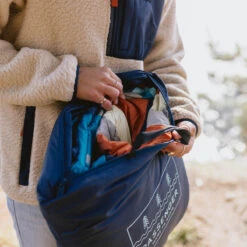 Nomadic Recycled Sherpa Blanket - Turquoise/ Rust -Passenger Clothing Store 2 0003 TY66 219