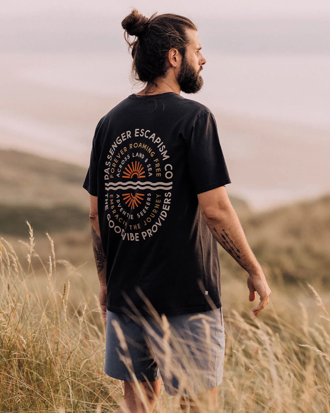 Good Vibes Recycled Cotton T-Shirt - Black 3 Good Vibes Recycled Cotton T-Shirt - Black