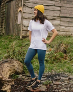 Aurora Recycled Active T-Shirt - White -Passenger Clothing Store 2 0007 TY Activewear 160