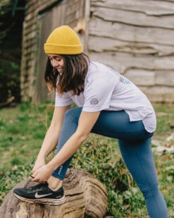 Aurora Recycled Active T-Shirt - White -Passenger Clothing Store 2 0009 TY Activewear 154