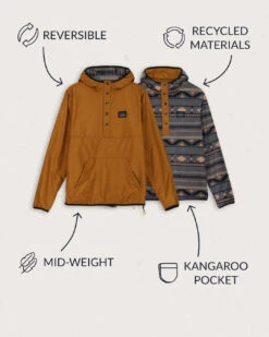 Journey Recycled Reversible Jacket - Golden Brown -Passenger Clothing Store 35 97459628 6033 46cb b01f 96e42a571788