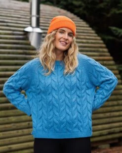 Comfort Organic Knitted Jumper - Atlantic Blue -Passenger Clothing Store 37XfVdTxxwThwgitq Jj low8KuNm QBfUky aB m4c