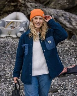 Rappel Recycled Sherpa Oversized Shirt - Dark Denim -Passenger Clothing Store 3G0hEnIfljlXYX8nyGtiEzgRim6sWh9FPJstt N5xAw