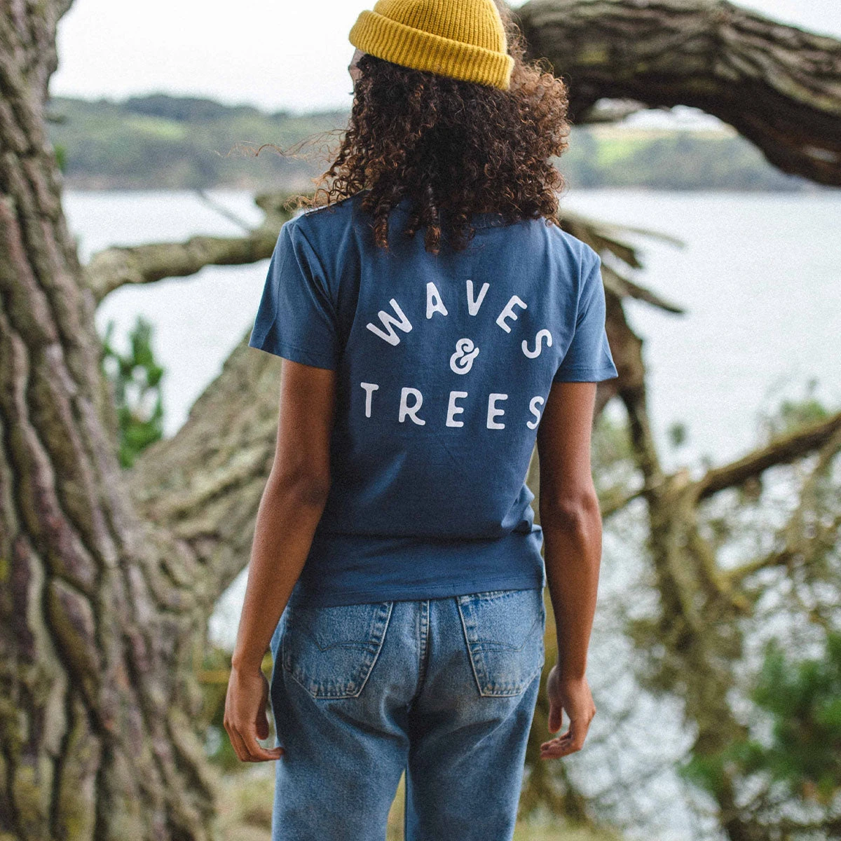 Penida Recycled Cotton T-Shirt - Dark Denim 3 Penida Recycled Cotton T-Shirt - Dark Denim