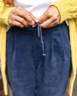 Compass Recycled Corduroy Trouser - Dark Denim -Passenger Clothing Store 3 0008 TY87a 65 0063 TY89 486