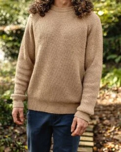 Offshore Recycled Knitted Jumper - Sand -Passenger Clothing Store 3 0008 TY87a 65 0128 TY89 302