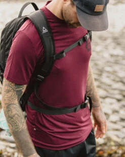 Trail Recycled Active T-Shirt - Wine 13 Trail Recycled Active T-Shirt - Wine -Passenger Clothing Store 3 0014 TY Activewear 204