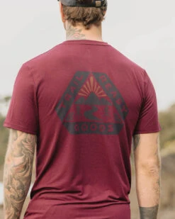 Trail Recycled Active T-Shirt - Wine 15 Trail Recycled Active T-Shirt - Wine -Passenger Clothing Store 3 0020 TY Activewear 196