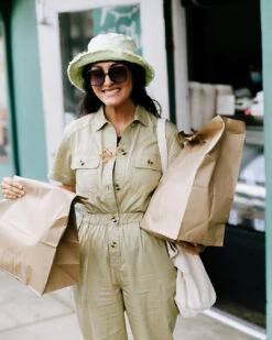 Bluebell Organic Cotton Boiler Suit - Biscuit -Passenger Clothing Store 3 0021 20230301 PassengerOahu BZ9 6376