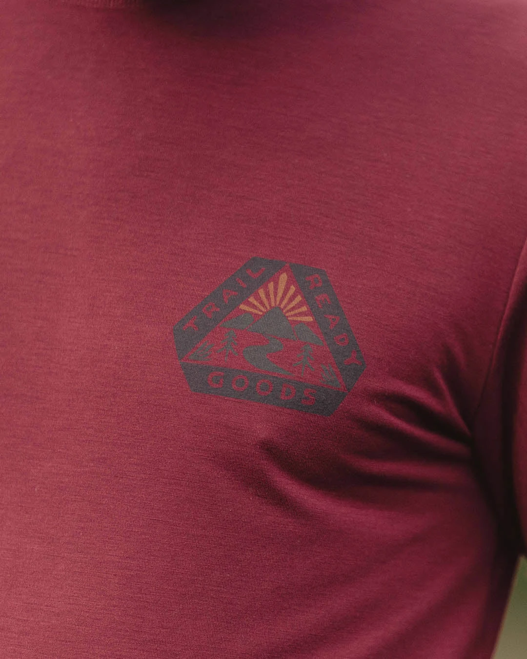 Trail Recycled Active T-Shirt - Wine 8 Trail Recycled Active T-Shirt - Wine - Image 6