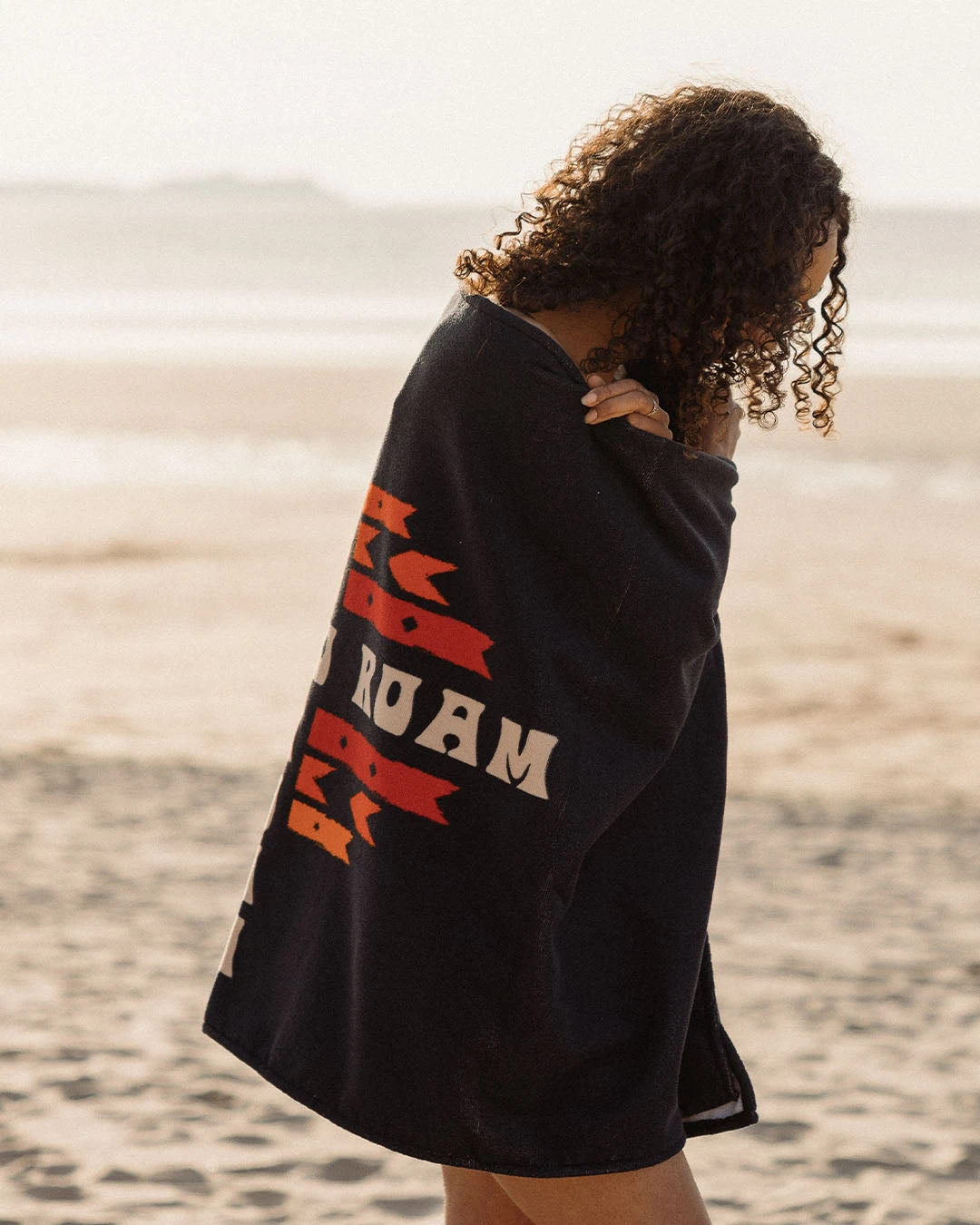 Portland Beach Recycled Towel - Deep Navy 4 Portland Beach Recycled Towel - Deep Navy - Image 2