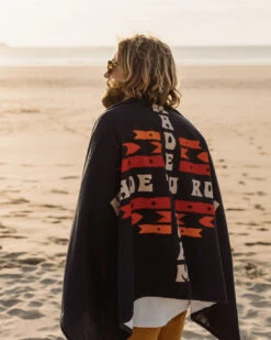 Portland Beach Recycled Towel - Deep Navy 16 Portland Beach Recycled Towel - Deep Navy -Passenger Clothing Store 3 0038 TY104 334