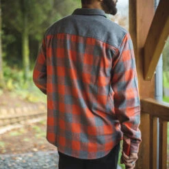 Bozeman Shirt - Buffalo Check Orange -Passenger Clothing Store 4 0001 TY52 120
