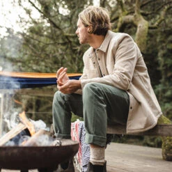 Kodiak Sherpa Lined Cord Overshirt - Feather Grey -Passenger Clothing Store 4 0013 TY57 309