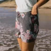 Santosa Shorts - Black Flower Burst -Passenger Clothing Store 4 0022 TY74 157