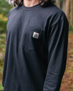 Heritage Recycled Relaxed Fit LS T-Shirt - Black -Passenger Clothing Store 4 0030 TY94 201