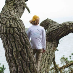 Escapism Recycled LS T-Shirt - White -Passenger Clothing Store 4 0037 TY45 80