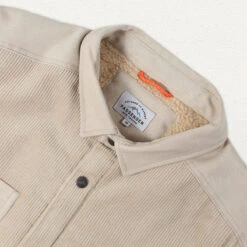 Kodiak Sherpa Lined Cord Overshirt - Feather Grey -Passenger Clothing Store 4 a3867164 35a0 434e 9c73 a286a1e1f7b3