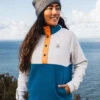 Snowdrop Pullover Recycled Polartec® Fleece - Corsair/ Vintage White -Passenger Clothing Store 5H40dxDzgbmlwjRJfIOBEA3N5 TwJbOUsYxoY0UxbBk