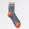 Organic Midweight Rib Socks - Navy