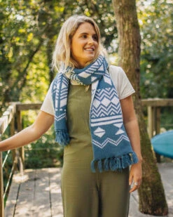 West Coast Recycled Acrylic Scarf - Blue Steel -Passenger Clothing Store 5 0036 TY85 250