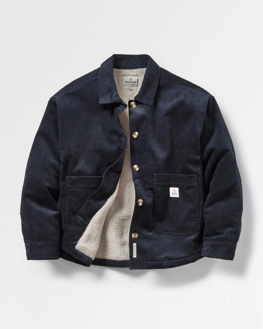 Flint Corduroy Overshirt - Deep Navy 9 Flint Corduroy Overshirt - Deep Navy - Image 7