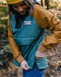 Ocean Recycled Insulated 1/2 Zip Jacket - Deep Ocean -Passenger Clothing Store 6 0056 TY96 137