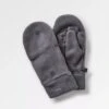 Stem Recycled Polar Convertible Mittens - Charcoal