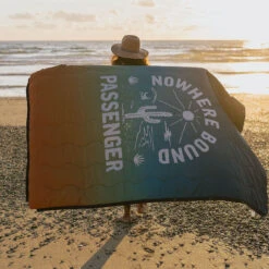 Nomadic Recycled Towel Blanket - Blue/Orange Fade -Passenger Clothing Store 7 0000 TY74 304