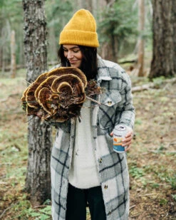 Cloudy Recycled Deep-Pile Sherpa Fleece Shirt - Pistachio Check -Passenger Clothing Store 7 0002 20221011 Passenger F22 BZ9 7204