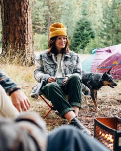 Cloudy Recycled Deep-Pile Sherpa Fleece Shirt - Pistachio Check -Passenger Clothing Store 7 0005 20221011 Passenger F22 BZ9 7698