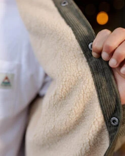 Kodiak Sherpa Lined Cord Overshirt - Dusty Olive -Passenger Clothing Store 7 0009 TY90 426