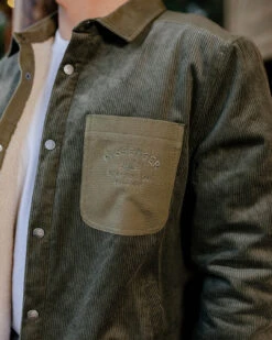 Kodiak Sherpa Lined Cord Overshirt - Dusty Olive -Passenger Clothing Store 7 0010 TY90 424