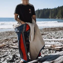 Nomadic Recycled Sherpa Blanket - Navy/Red Pattern 17 Nomadic Recycled Sherpa Blanket - Navy/Red Pattern -Passenger Clothing Store 7 6fca6681 b237 415d bfc6 e582766da30a