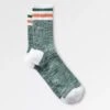 Organic Midweight Rib Socks - Deep Ocean