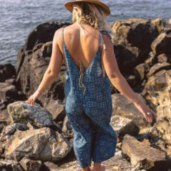Spirit Jumpsuit - Blue Coral Geo Tile -Passenger Clothing Store 8 0002 TY78 356