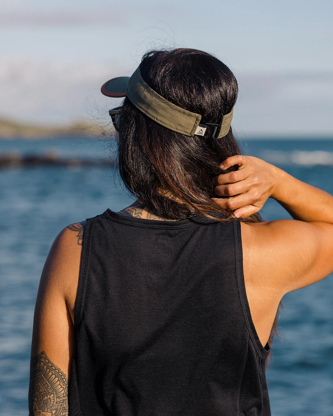 Lima Recycled Visor - Dusty Olive 4 Lima Recycled Visor - Dusty Olive - Image 2