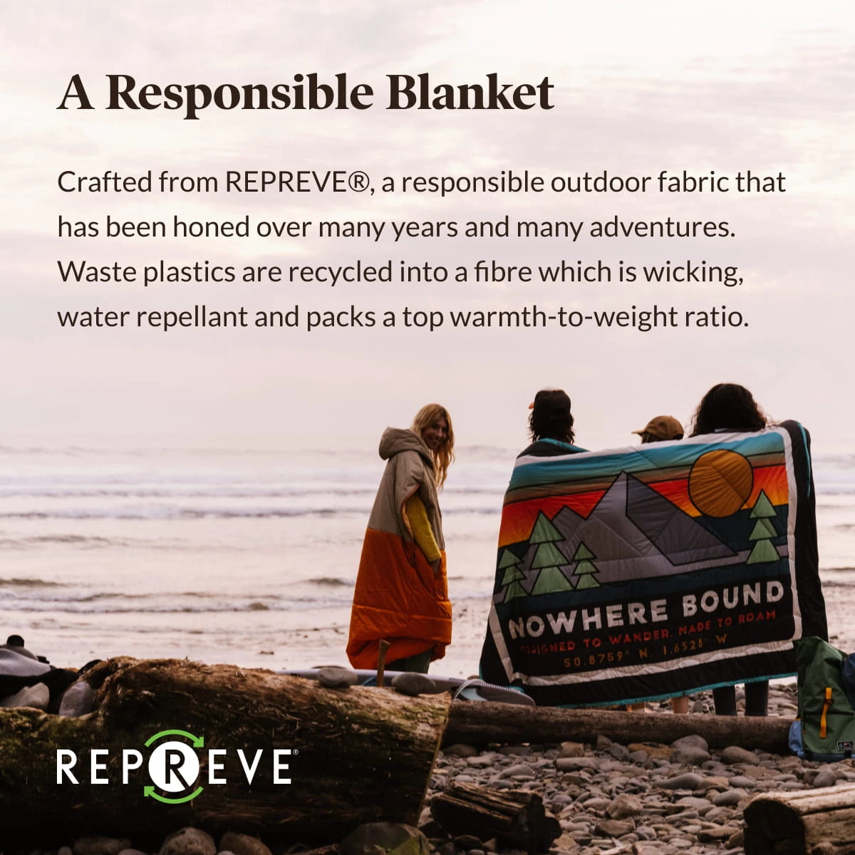 Nomadic Recycled Sherpa Blanket - Navy/Red Pattern 10 Nomadic Recycled Sherpa Blanket - Navy/Red Pattern - Image 8