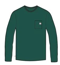 Heritage Recycled Relaxed Fit LS T-Shirt - Forest Green 8 Heritage Recycled Relaxed Fit LS T-Shirt - Forest Green - Image 6
