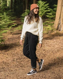 Compass Recycled Corduroy Trouser - Black -Passenger Clothing Store CANK5t rfwNs6yJWtrnptHlmjUIC8MrJo6n68DWDSk4