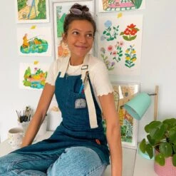Yard Organic Cotton Denim Apron - Dark Denim -Passenger Clothing Store Chiara ApronContent